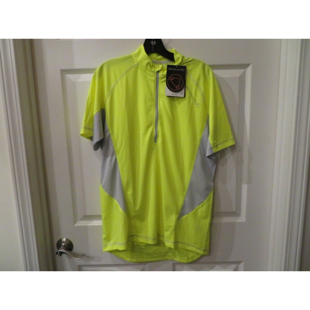 NWT Mens / Misses Yellow Endura Cairn Cycling Jersey, Size S
